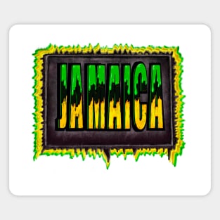 Jamaica colours Jamaican Flag Roots Independence Jamaica Magnet